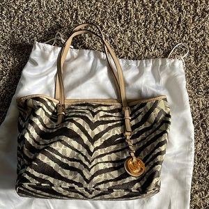 Michael Kors Zebra Print small tote